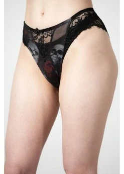 Killstar Wicked Wild Rose Mesh Panty Black -succubu shop killstar KSRA005510 wicked rose mesh panty blk 7 1024x1024