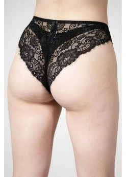 Killstar Wicked Wild Rose Mesh Panty Black -succubu shop killstar KSRA005510 wicked rose mesh panty blk 8 1024x1024