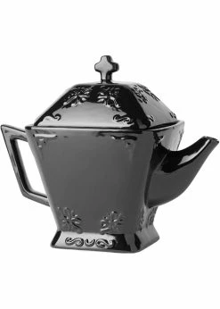 Killstar Kitsu Coffin Teapot Black