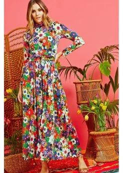 Onjenu Lauren Donna 70's Maxi Dress Multi -succubu shop onjenu LAUREN donna maxi dress 1 1024x1024