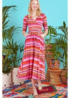 Onjenu Crawford Bia Maxi 70's Dress Orange