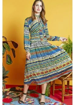 Onjenu Sharon Zebreese 70's Dress Multi -succubu shop onjenu sharon zebreese dress 2 a2d1012a 0ad9 4805 8e3a cd23597a3ef3 1024x1024