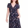 Sheen Wild Horses 40's Dress Navy