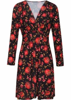 succubu shop 14 Smashed Lemon Medida Pomegranate 60's A-Line Dress Black