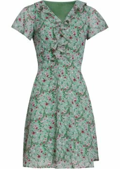 Smashed Lemon Dreams Come True 60's A-Line Dress Green