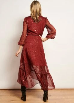 Smashed Lemon Festive Feast 70's Maxi Dress Red Black -succubu shop smashed lemon 21604 festive feast maxi dress 4 1024x1024