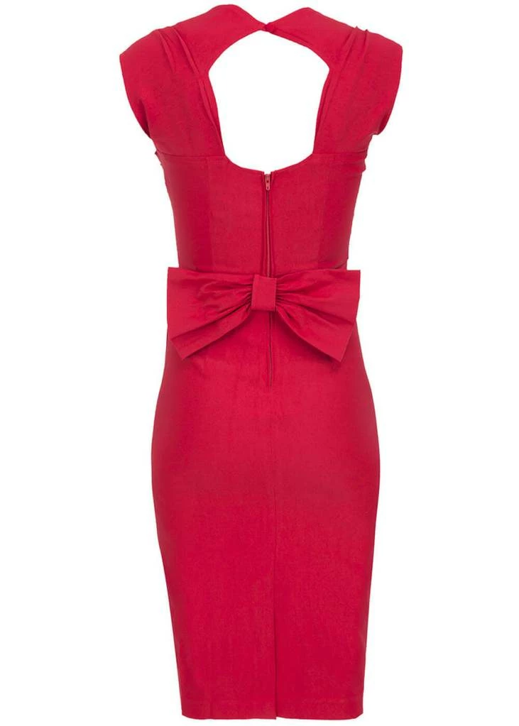 Stop Staring! Love 50's Pencil Dress Red 2 Stop Staring! Love 50's Pencil Dress Red - Image 2