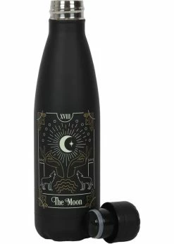 Succubus The Moon Tarot Metal Waterbottle Black -succubu shop succubus FT 56922 moon tarot waterbottle blk 1 1024x1024
