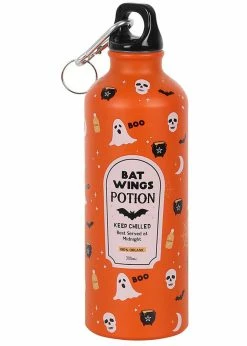 Succubus Halloween Bat Wings Potion Metal Waterbottle Orange
