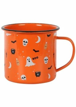 Succubus Halloween Enamel Mug Orange