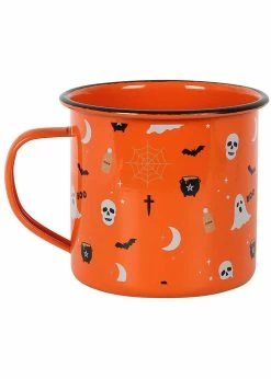 Succubus Halloween Enamel Mug Orange -succubu shop succubus HA40231 halloween mug orange 2 1024x1024