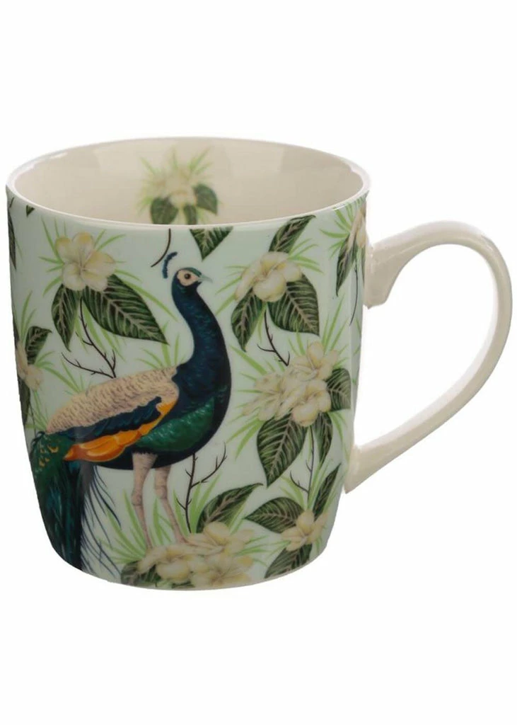 Succubus Gifts Peacock Porcelain Mug Green 1 Succubus Gifts Peacock Porcelain Mug Green