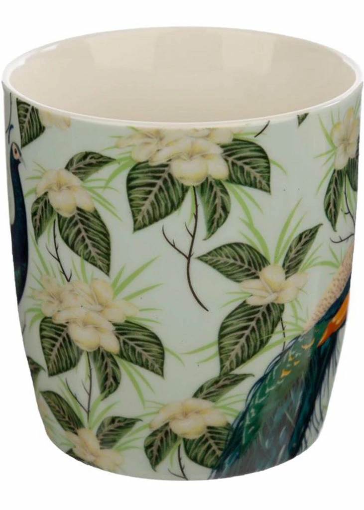 Succubus Gifts Peacock Porcelain Mug Green 5 Succubus Gifts Peacock Porcelain Mug Green - Image 5