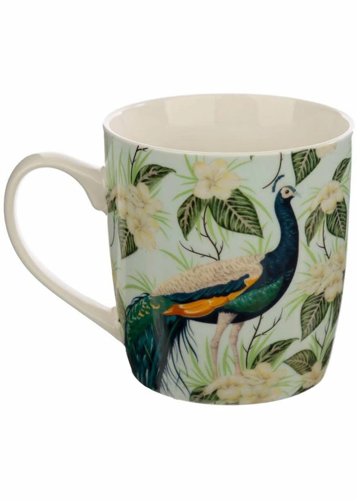 Succubus Gifts Peacock Porcelain Mug Green 4 Succubus Gifts Peacock Porcelain Mug Green - Image 4