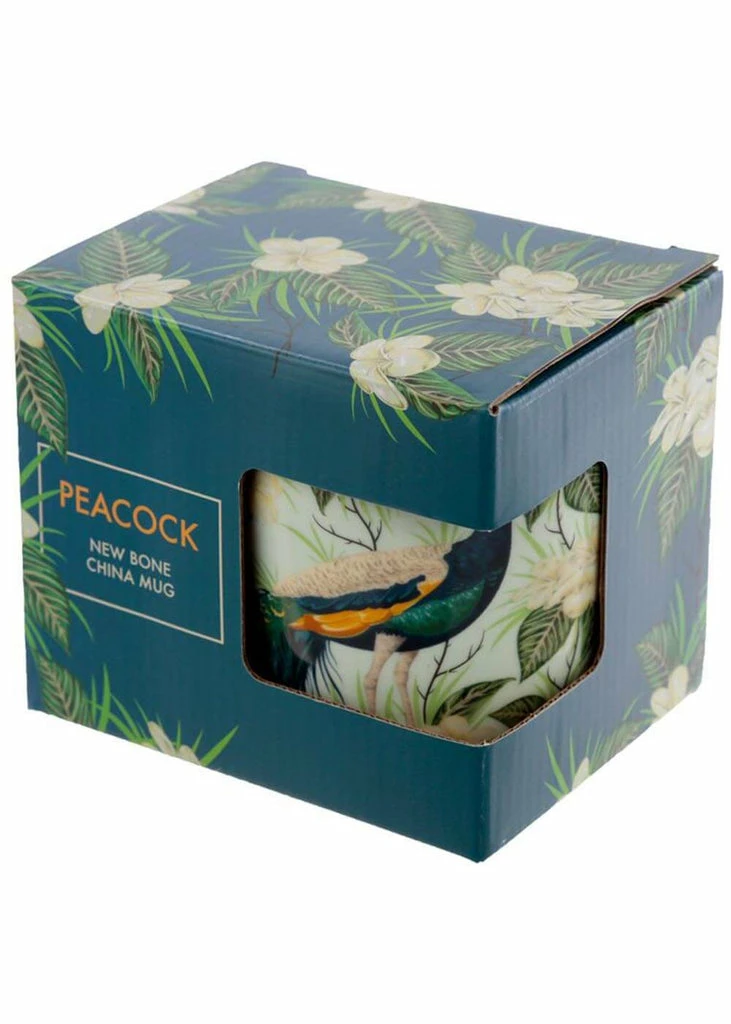 Succubus Gifts Peacock Porcelain Mug Green 3 Succubus Gifts Peacock Porcelain Mug Green - Image 3