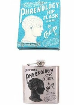 Temerity Jones Phrenology Reading Flask Silver