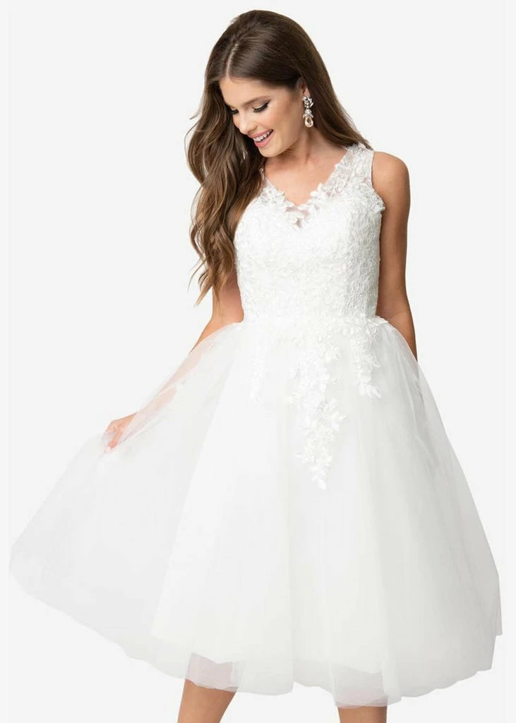 Unique Vintage Unique Vintage Monte Carlo 50’s Wedding Dress Ivory
