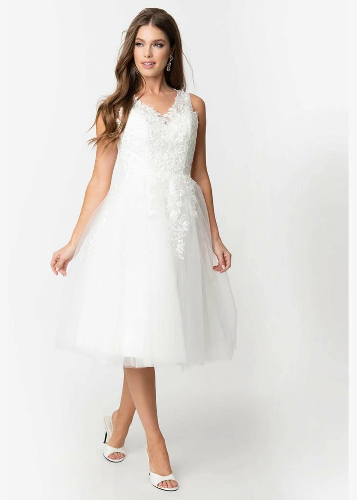 Unique Vintage Unique Vintage Monte Carlo 50’s Wedding Dress Ivory - Image 5