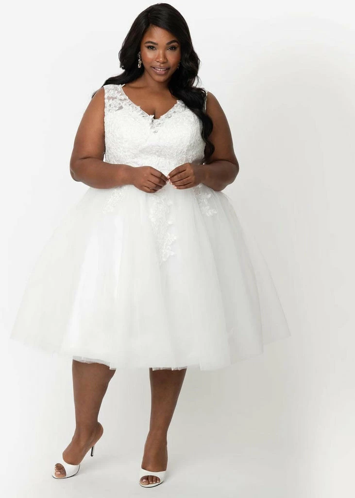 Unique Vintage Unique Vintage Monte Carlo 50’s Wedding Dress Ivory - Image 4