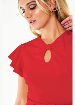 Voodoo Vixen Nessy 40's Dress Red -succubu shop voodoo vixen DRA9342 nessy dress red 2 1024x1024